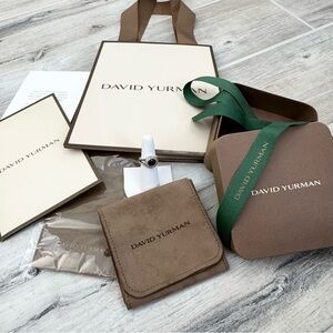 David Yurman Sterling Silver Petite Albion Smoky Quartz Pave Diamond Ring